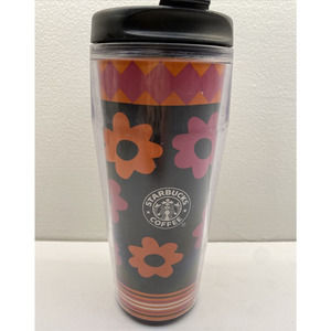 Starbucks Vintage Barista Travel Tumbler Mug Coffee 16oz 2002 Retro Flower's